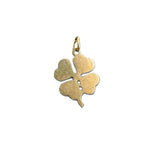 14kt yellow gold 4-leaf clover charm