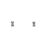 Solid sterling silver studs with crystals. Available in silver and 14 kt yellow gold vermeil.&nbsp;