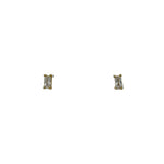 Solid sterling silver studs with crystals. Available in silver and 14 kt yellow gold vermeil.&nbsp;