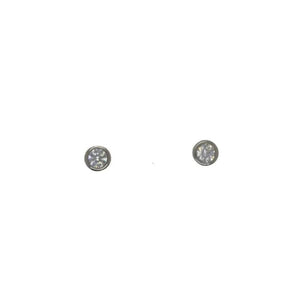 
                  
                    Load image into Gallery viewer, These studs are made with 14 kt gold vermeil, with a rounded genuine crystal centered in the middle. Available in sterling silver and 14 kt gold vermeil.
                  
                