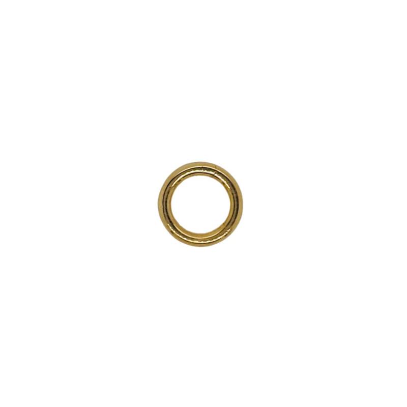 Casted in 14 kt gold, this 10mm round charm connector is perfect to add multiple charms to any necklace or bracelet.