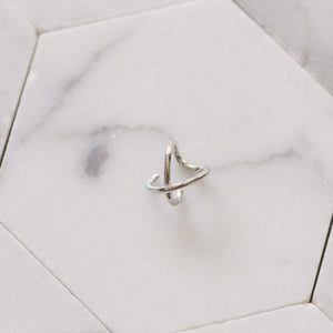 
                  
                    Load image into Gallery viewer, Modern, Single &amp;quot;X&amp;quot; Ear Cuff - The Curated Gift Shop
                  
                